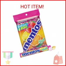 Mentos Halloween Trick or Treat Candy, Mint Chewy Roll, Fruit, Individually Wrap