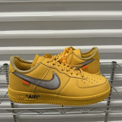 Nike Air Force 1 Off-White University Gold - Size 12M - DD1876-700 (Fast Ship)