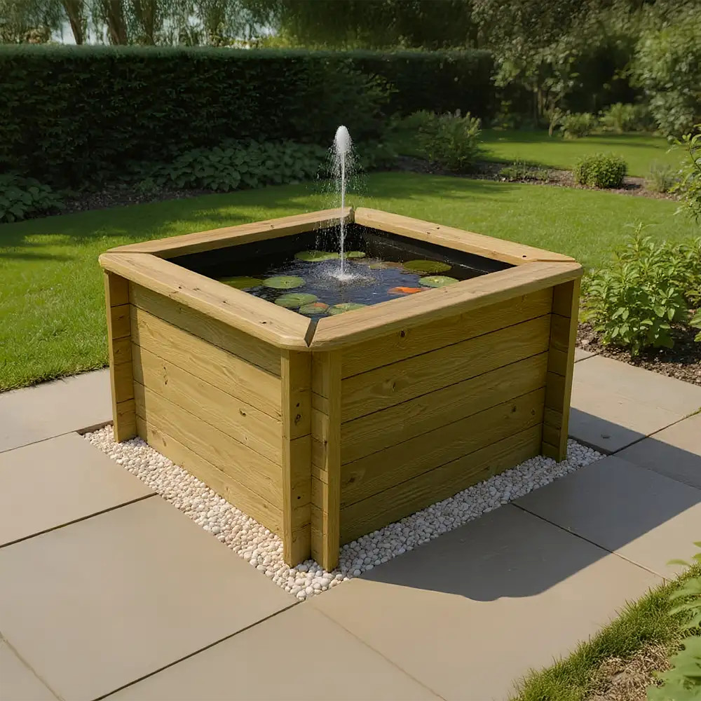 Wooden Pond – 1m x 1m – 697mm Height – 27mm Thick Wall