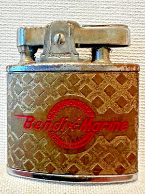 Vintage Sarome  Robin  Bendix-Marine Advertising Petrol Lighter Japan