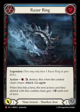 Flesh and Blood - Rasierring (blau) - Omens of the Third Age - NEUWERTIG/NMINT - FR