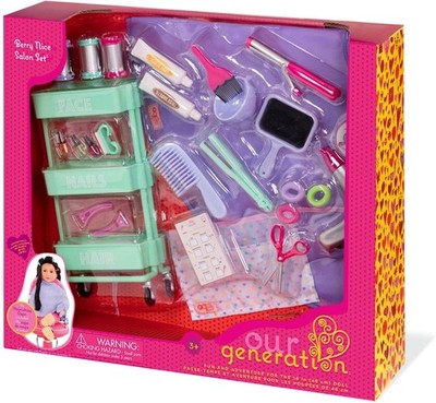 Our Generation Berry Nice Salon Set for 18'' Dolls playset accessories hair