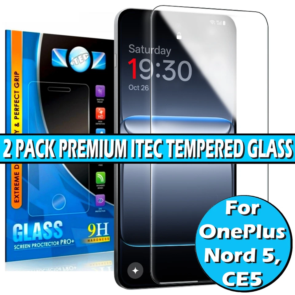 ITEC Screen Protector For OnePlus Nord 5 / CE5 Clear Gorilla Tempered Glass Cover