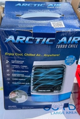 ARCTIC AIR Turbo Chill Desktop Evaporative Space Cooler LED Nightlight AATCPD27