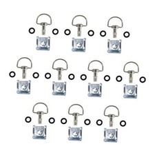 Motorcycle Race Fasteners Quick Release 14mm D-Ring 1/4 Turn 14MM Sliver