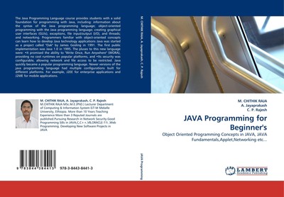 JAVA Programming for Beginner's M. Chithik Raja