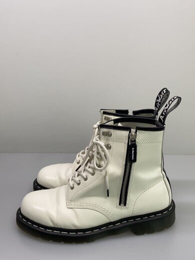 SAOLA Dr. Martens Suola indossata Stivali allacciati UK8 WHT KV05X