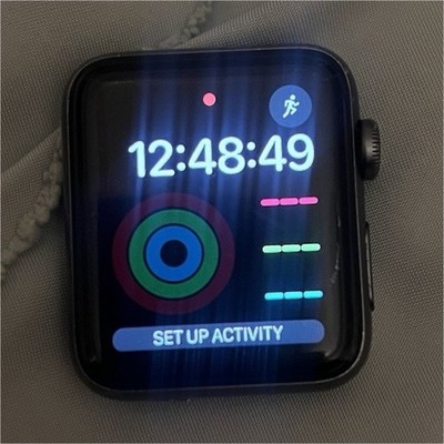 Apple Watch Series 3 42mm GPS Space Gray Aluminum Case, Black Band