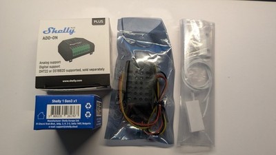Smarte Garagentor Steuerung Komplettset Shelly 1 Gen3 + Plus Add-on + Sensoren