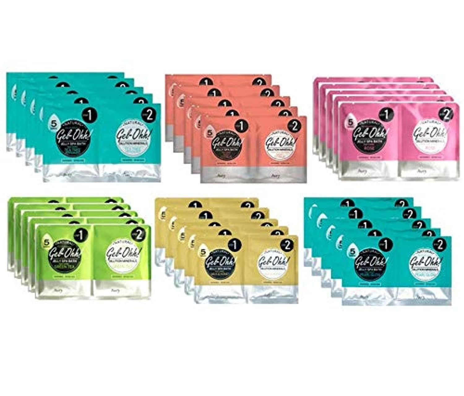 Gel Ohh Spa Pedicure Footbath Combo - 30 Total Jelly Baths in Luxurious Scents