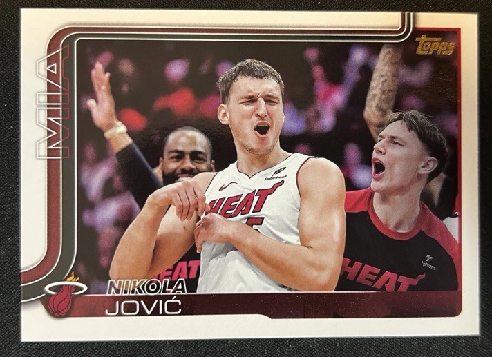 2025-26 Topps Nikola Jovic Golden Mirror Variation #76 Miami Heat