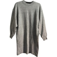 Uniqlo Jumper Sweater Dress Size Small Knee Length Long Sleeve Cotton Pockets