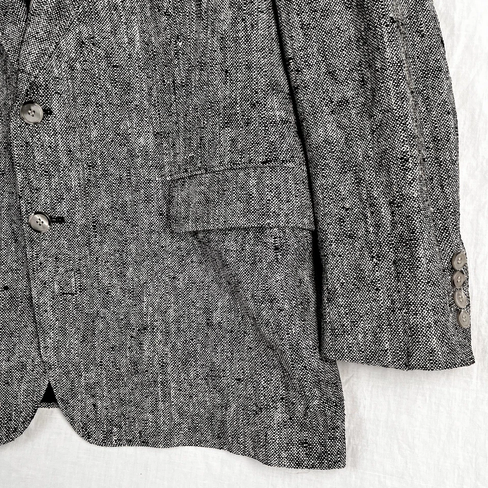 Abrigo Blazer Deportivo Vintage Davis Squire Seda Tweed 2 Botones Traje Chaqueta 46 EE. UU. Foto 4 de 4