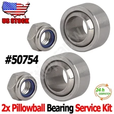 2x Pillowball Bearings & Nuts For Air Lift Performance Suspension Strut 50754 US
