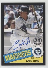 2020 Update 1985 Topps Baseball Black 148/199 Shed Long #85BA-SL Auto 4b9