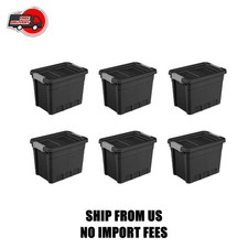 IRIS, Portable Plastic File Box with Organizer Lid, Letter Size, Gray, 4 Pk