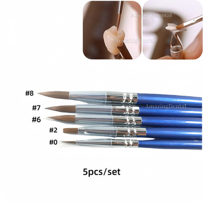 1Set Skyists Dental Lab Porcelain Teeth Brush Ceramic Brushes Denture Pen Japan