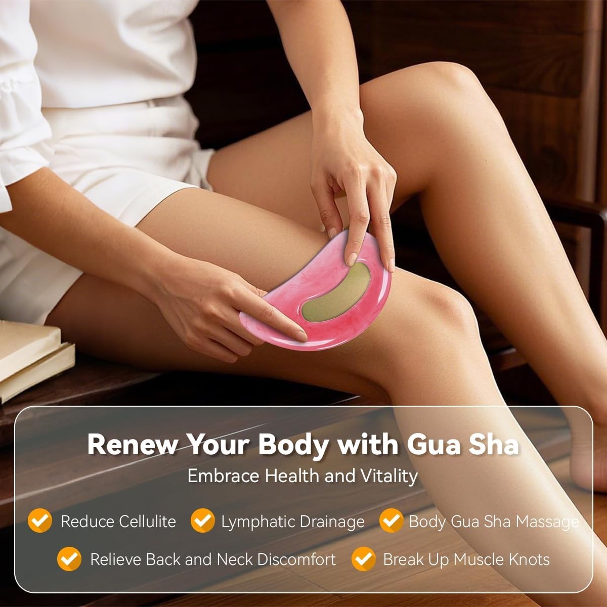 Body Gua Sha Tool Cellulite Guasha for Massage Tools Pink 