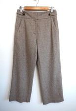VERONICA BEARD Aubrie Wool High Rise Wide Leg Crop Pant Trouser Nordstrom 4 495