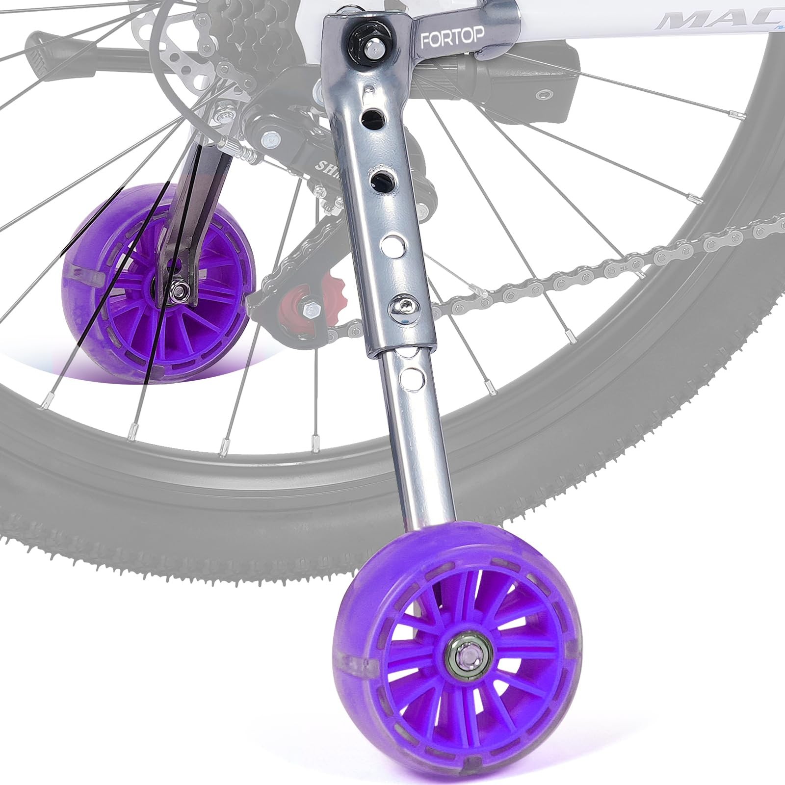 Bike Training Wheels for 16-22 inch Geared Bikes, Heavy Duty Reinforced Stabiliz