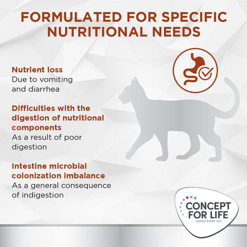 Concept For Life Veterinary Diet Gastrointestinal Dietetic Dry Cat food 4 x 350g - Picture 3 of 12