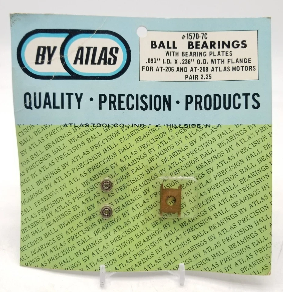 Rodamientos de bolas y placas de rodamientos ATLAS para chasis de coche ranura OEM para AT-206 AT-208 NOS Foto 2 de 4
