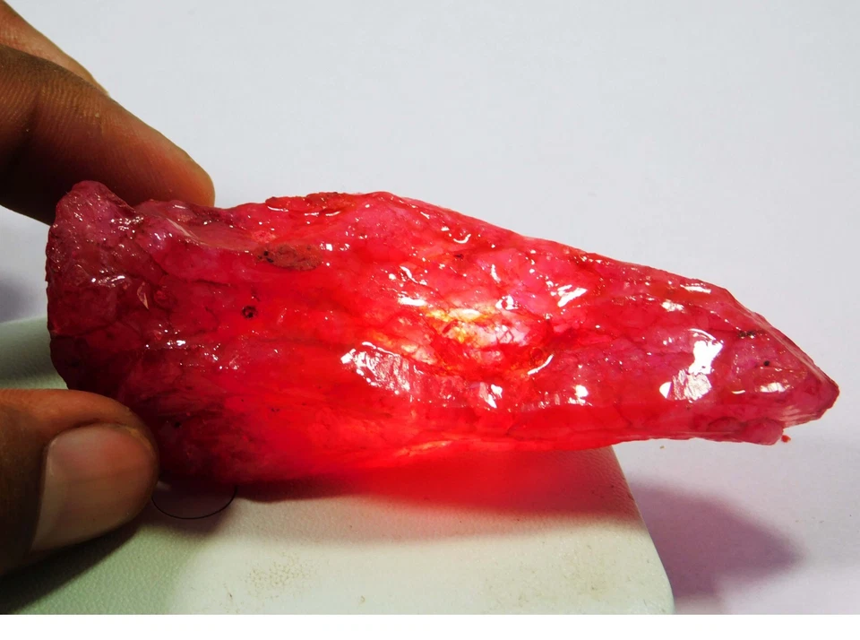 355.45 Ct Natural Blood Red Ruby Certified African Uncut Rough Loose Gemstone - Image 3 of 4