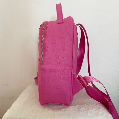 Juicy Couture Pink Lemonade Mini Backpack Bling Trendy Y2K Aesthetic Bag NWT NEW JUICY COUTURE Hot Pink Lemonade Logo Mini Backpack  main image 4