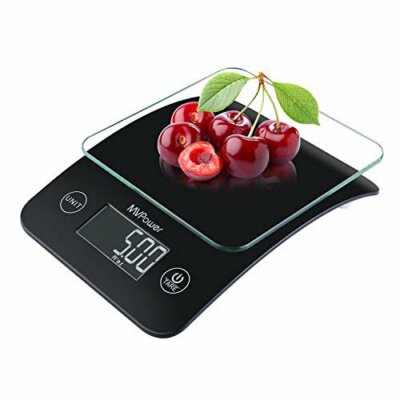 MVPower Digital Kitchen Scale Precision Measuring Tempered Glass Platform 11 lbs