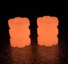 Red Glow Textured Knife Bead, Lanyard Bead, 2 Pack, EDC, Glow In The Dark