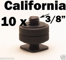 Lot of 10 x Pro 3/8" Tripod Mount Screw Light Flash Camera Hot Cold Shoe Adapter