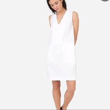EVERLANE THE COTTON POPLIN V-NECK TANK DRESS WOMENS SIZE 4