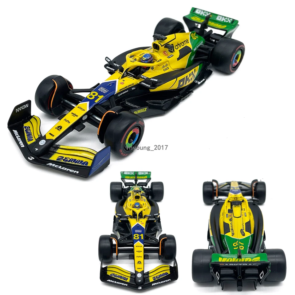 1/43 McLaren F1 MCL38 Diecast Model Car 2024 Formula 1 Team Oscar Piastri 81