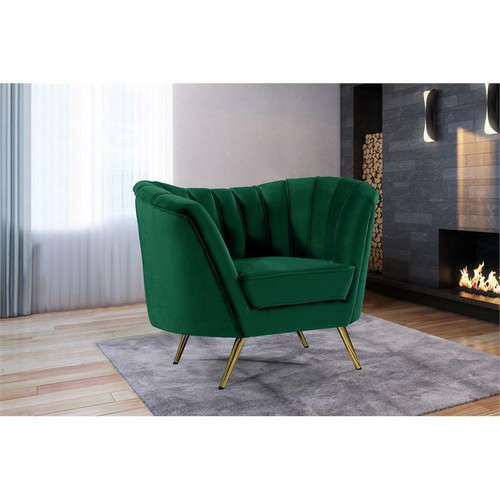 Meridian Furniture Margo Green Velvet Chair eBay