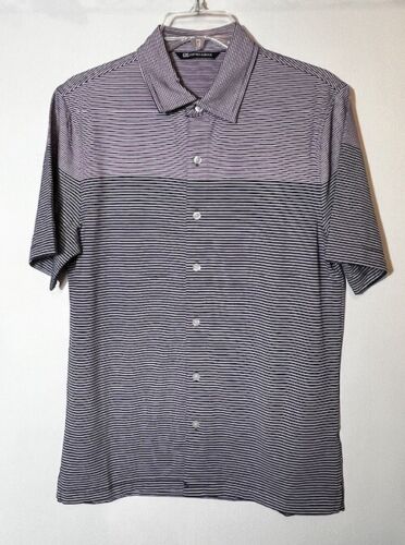 Cutter & Buck Men’s Size Small Short Sleeve Button Up Shirt Stretch Stripe NWT