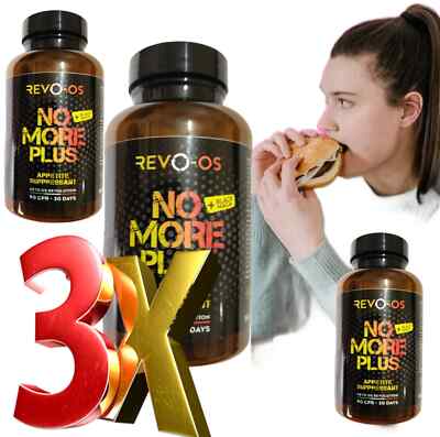 3x No More Plus   270 tabletten Appetitzügler Gewichtskontrolle, Gewichtsverlust
