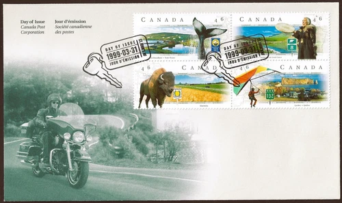 🍁Canada  #1783a      "SCENIC HIGHWAYS"      Brand New  1999  First Day Cover