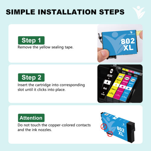 802XL T802XL Ink Cartridges For Epson WorkForce Pro WF-4720 WF4730 WF4734 WF4740 - Picture 4 of 9