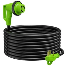30AMP RV Power Cord 90 Degree Twist Locking 36' TT-30P to L5-30R Leisure Cords