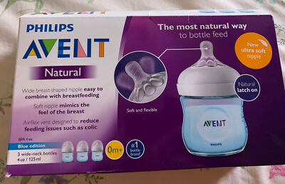 Baby 3 Philips Avent Natural Baby with Natural Response Nipple 3 Bottles 4oz