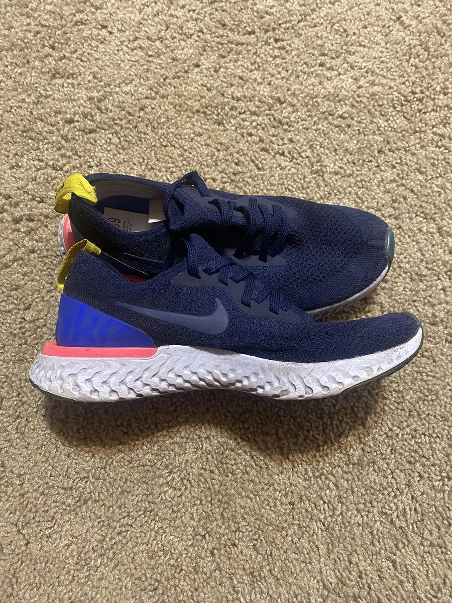 Nike Epic React Flyknit College Navy Womens Shoes Size 7.5 Blue AQ0070 400