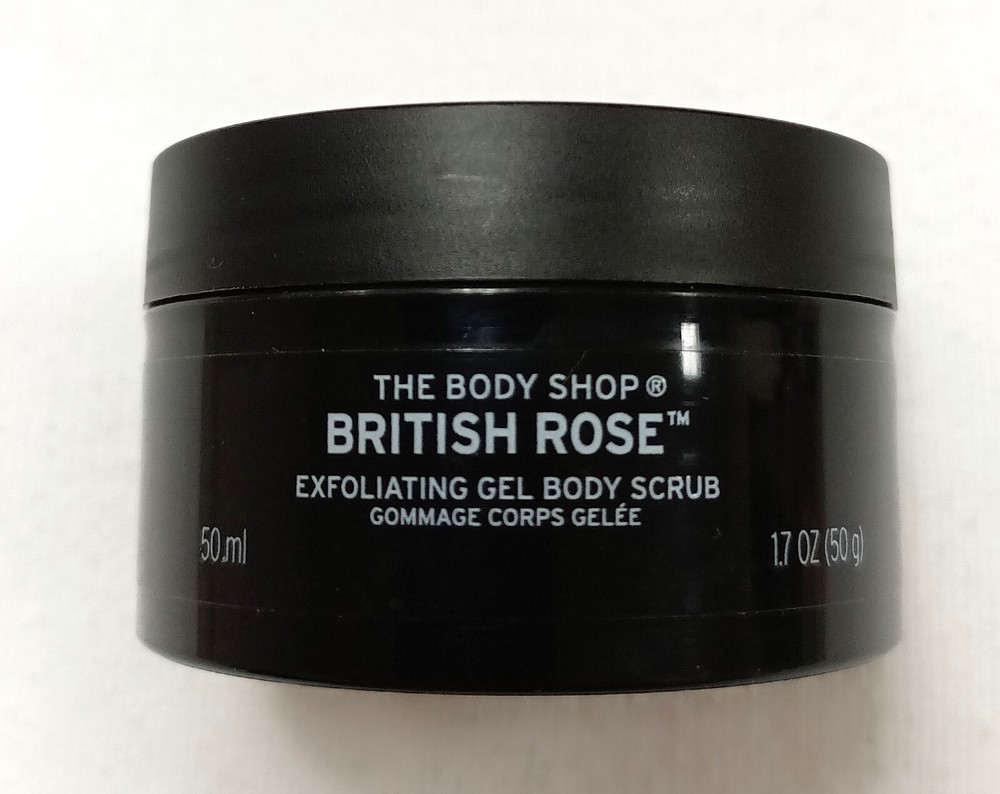 The Body Shop British Rose Exfoliating Gel Body Scrub 50 ml / 1.7oz Free Shippin