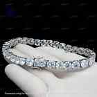 Tennis Bracelet 14K White Gold Plated 15Ct Round Cut Lab Created 5mm Diamond