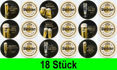 18 Stück Bierdeckel Warsteiner Brauerei (2x9er Serie = 18 Stück) Bar Party Theke