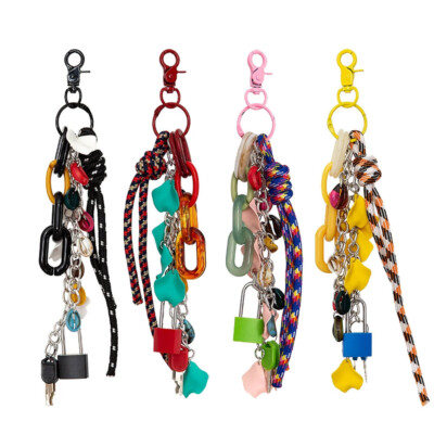Car Keychain Bag Pendant Phone Case Lanyard Earphone Cover Ornament Women Gir ^