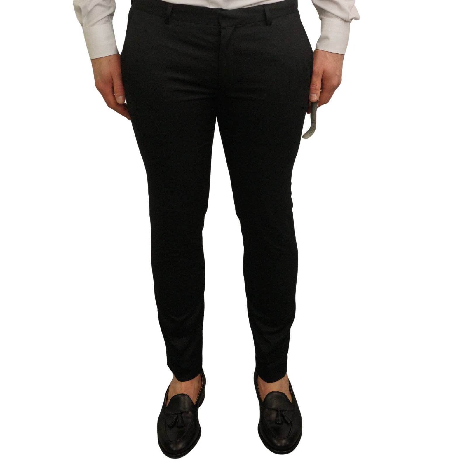 Men Dressmann Dress Pants Black Formal Strech Cotton Size W34 L30 JJJ7