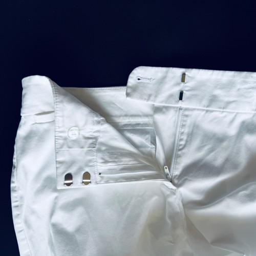 Pantaloni bianchi Ann Taylor Signature Style dritti lunghezza fianchi/cosce taglia 10P - Foto 6 di 14