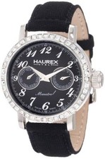 Haurex Italy Women's 6S343DN1 Maestro R Black Dial Crystal Day/Date Watch 625