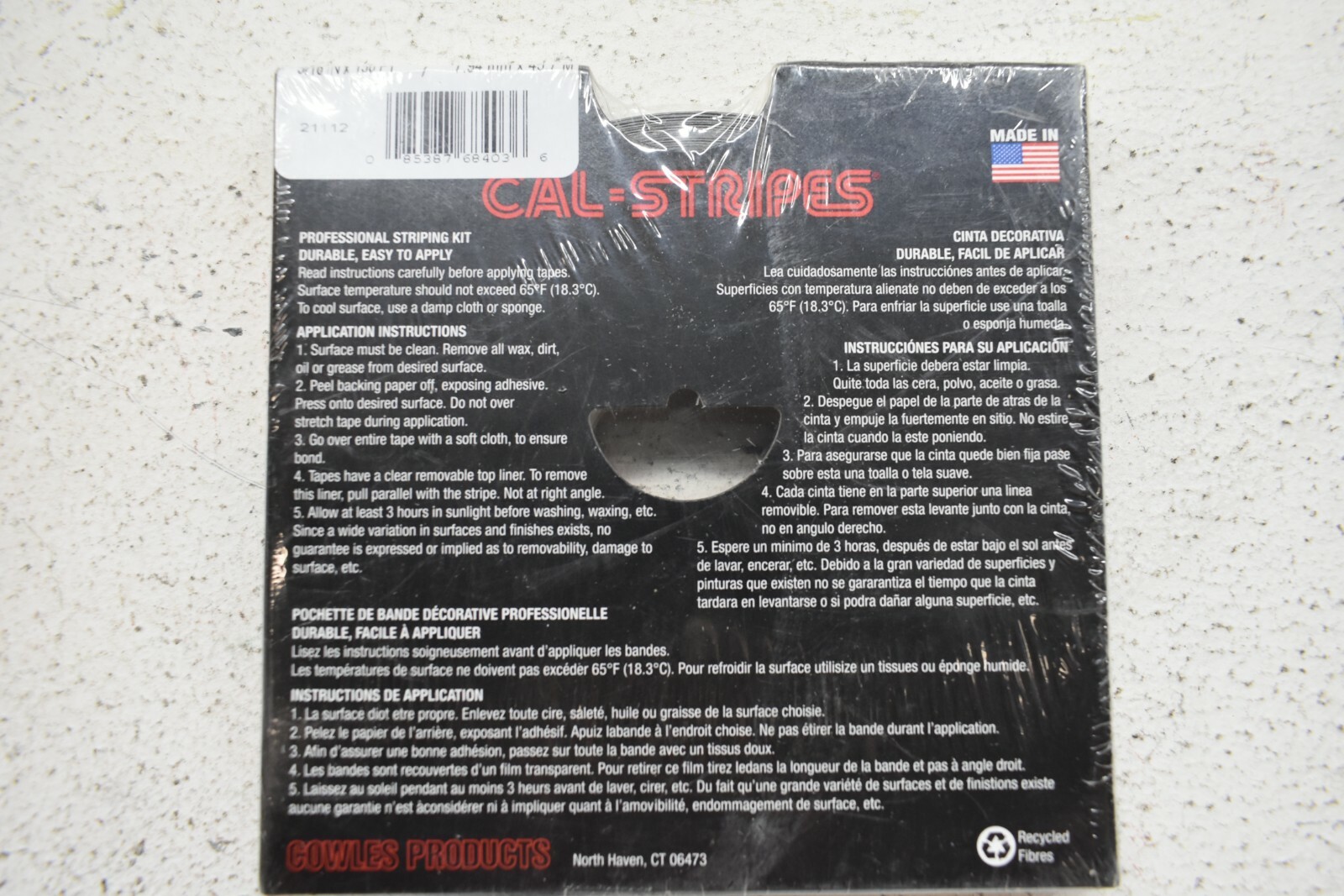 Cal-Stripes Striping Tape 10325003 Black Professional Pinstriping 5/16 ...