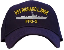 USS Richard L. Page FFG-5 Embroidered Baseball Cap - Available in 3 Colors